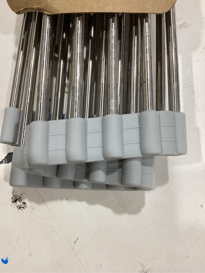Condition photo showing Good Condition for surpahs 17.5 x 13.1 inch roll-up dish drying rack, fits across sink openings up to 16.5 inches, heavy-duty premium silicone, strong support, non-slip, heat-resistant, warm gray 17.5" x 13.1"