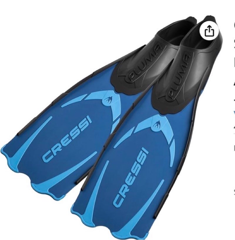 Cressi Adult Snorkeling Full Foot Pocket Fins Made with Advanced Technology - Pluma: Made in Italy 4-5
