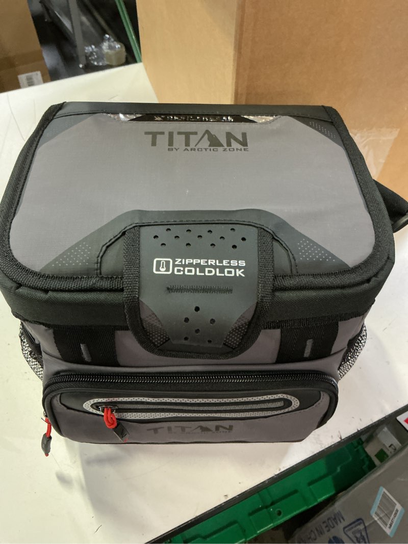 Condition photo showing Good Condition for titan by arctic zone deep freeze cooler - zipperless hardbody cooler - deep freeze insulation, hardbody liner, and smartshelf 9 can sharkskin gray