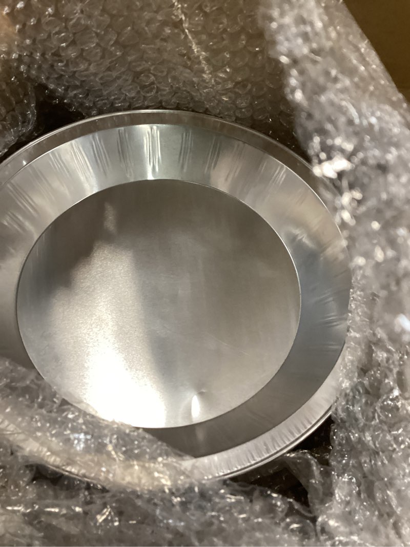 Condition photo showing Good Condition for 50 Pack 9 Inch Heavy Duty Aluminum Pie Tins Bulk with Lid, Oven and Freezer Safe Disposable Pie Pizza Pan Dessert Baking Cups Ideal for Restaurants Bakeries Christmas Party Supplies (Silver) Silver 50