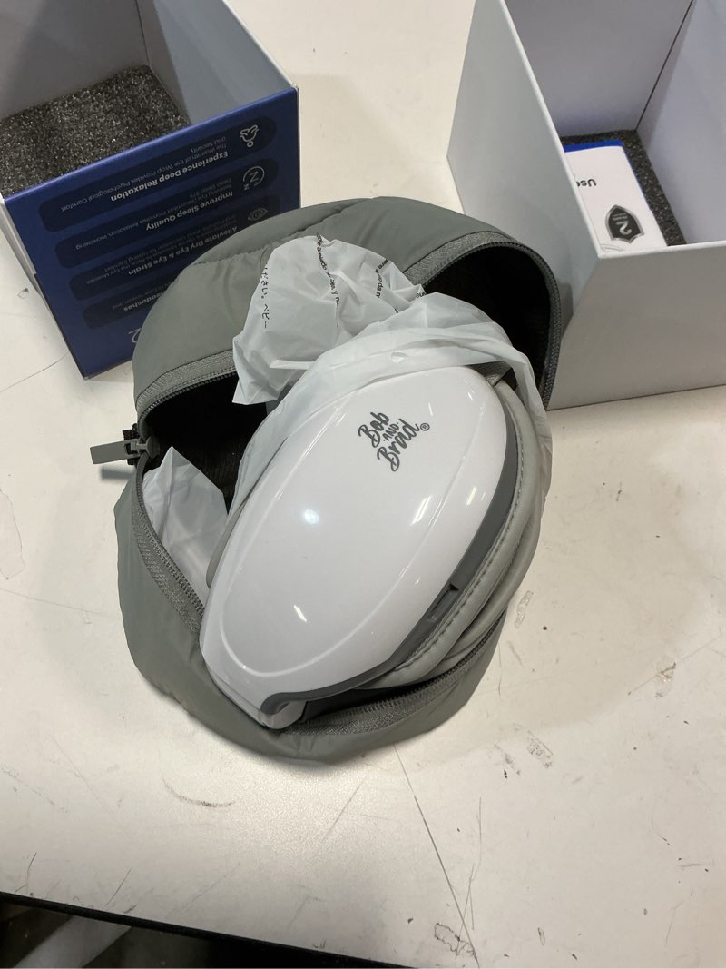 Condition photo showing Good Condition for BOB AND BRAD Eye Massager with Heat, Upgrade Smart Eye Mask with White Noise Music, Rechargeable Eye Massager for Migraines Relax Eye Strain Dry Eye,Eyes Massage Improve Sleep,Gifts for Women Men