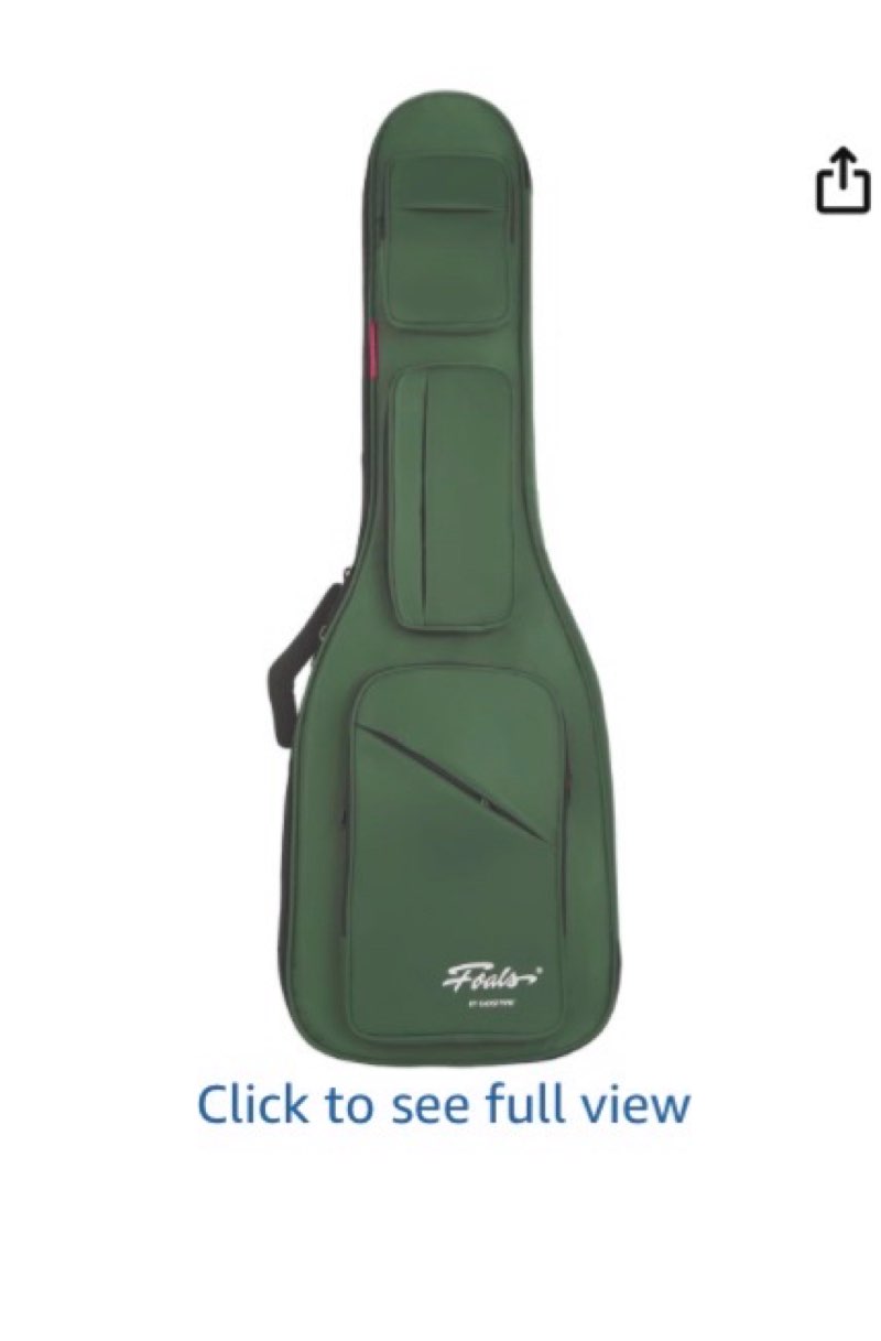 GHOSTFIRE FOALS Phantom Series Electric Guitar Case Colorful Guitar Gig Bag Super thick with Storage Space (DarkGreen, Electric Guitar) Electric Guitar DarkGreen