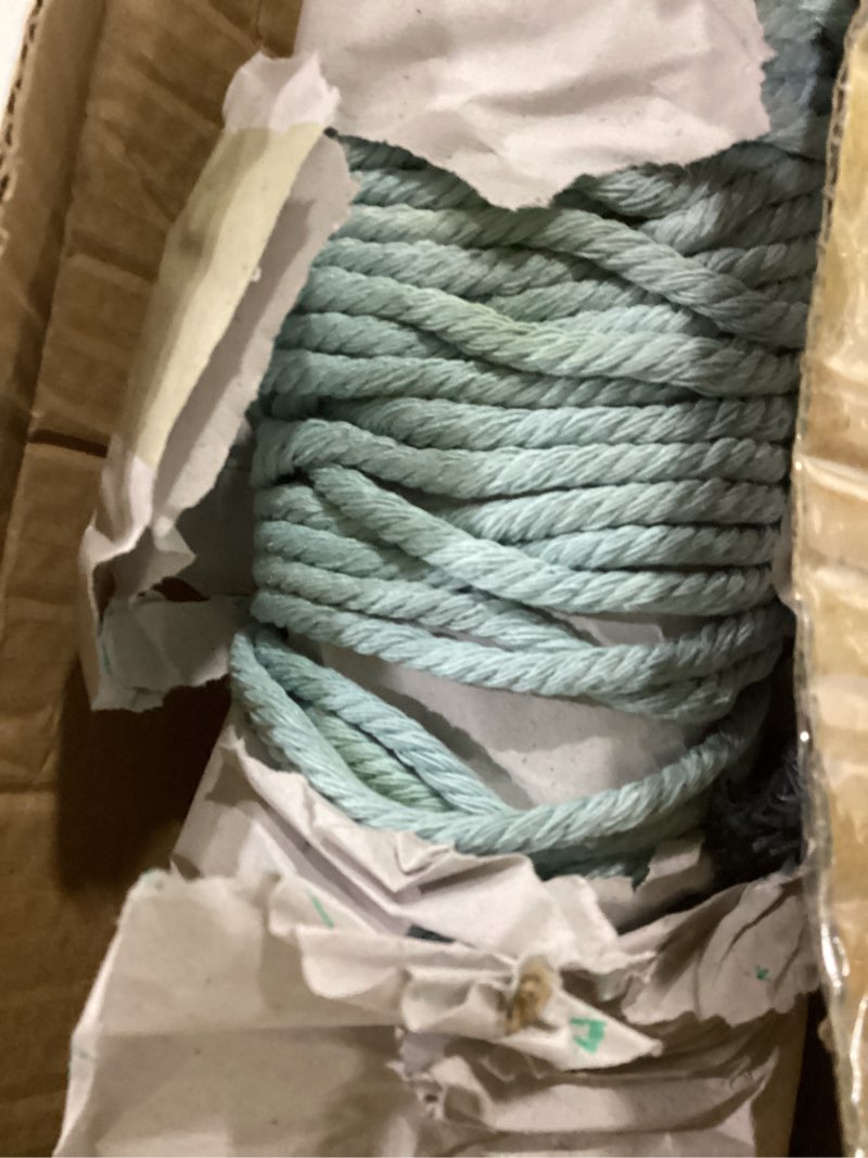 Condition photo showing As Is for sdjazl woven boho macrame wall hanging home decor tapestry dip-dyed large modern handmade colorful mountain landspace for living room (green)