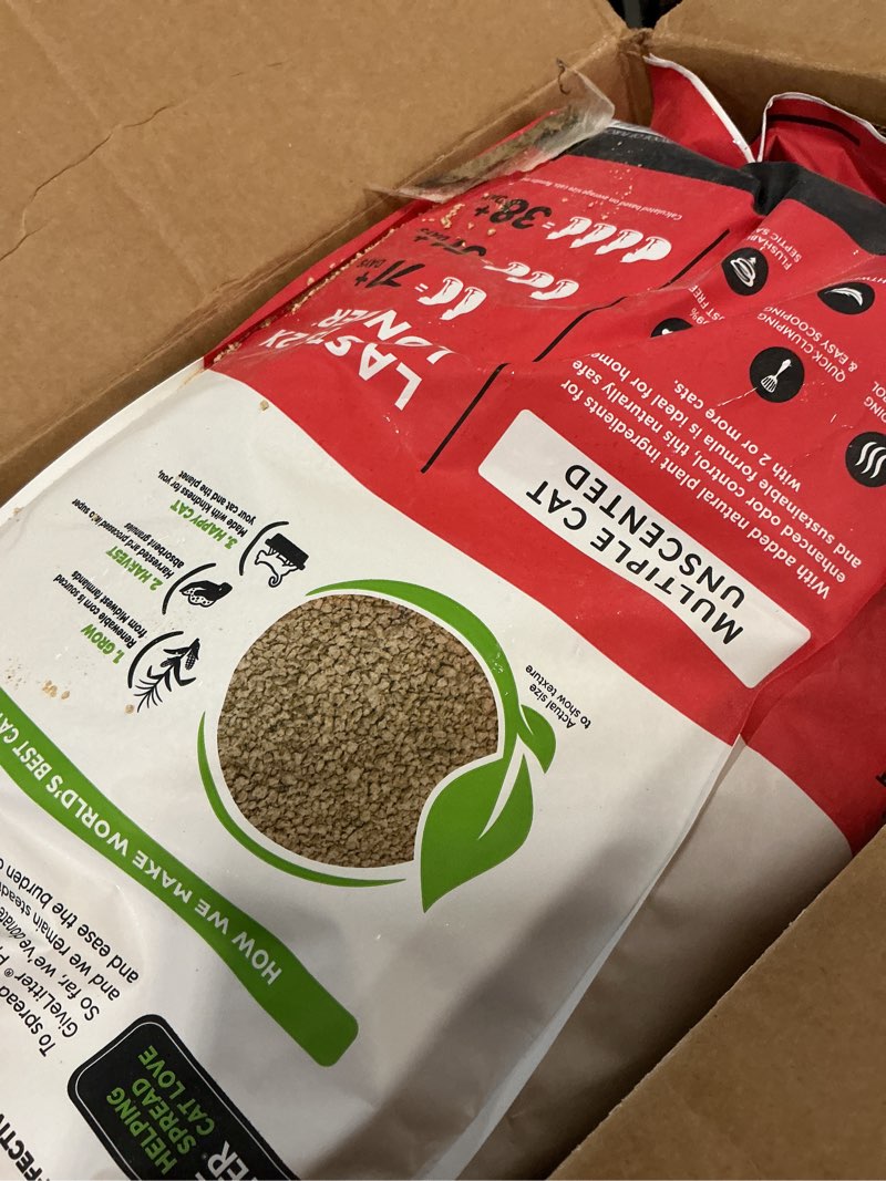 Condition photo showing Good Condition for world's best cat litter multiple cat unscented, 32-pounds - natural ingredients, quick clumping, flushable, 99% dust free & made in usa - long-lasting odor control & easy scooping