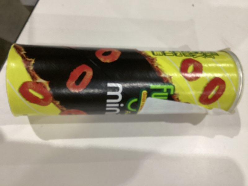 Condition photo showing New/Like New for Minis, Funyuns Flamin Hot, 2.875 Ounce Canister