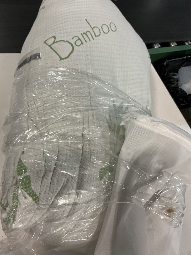 Condition photo showing As Is for memory foam pillows queen size set of 2, shredded memory foam bed pillow for sleeping, adjustable fluffy pillow with cooling breathable cover for all sleepers, hotel quality rest pillow queen 2 pack queen(pack of 2)