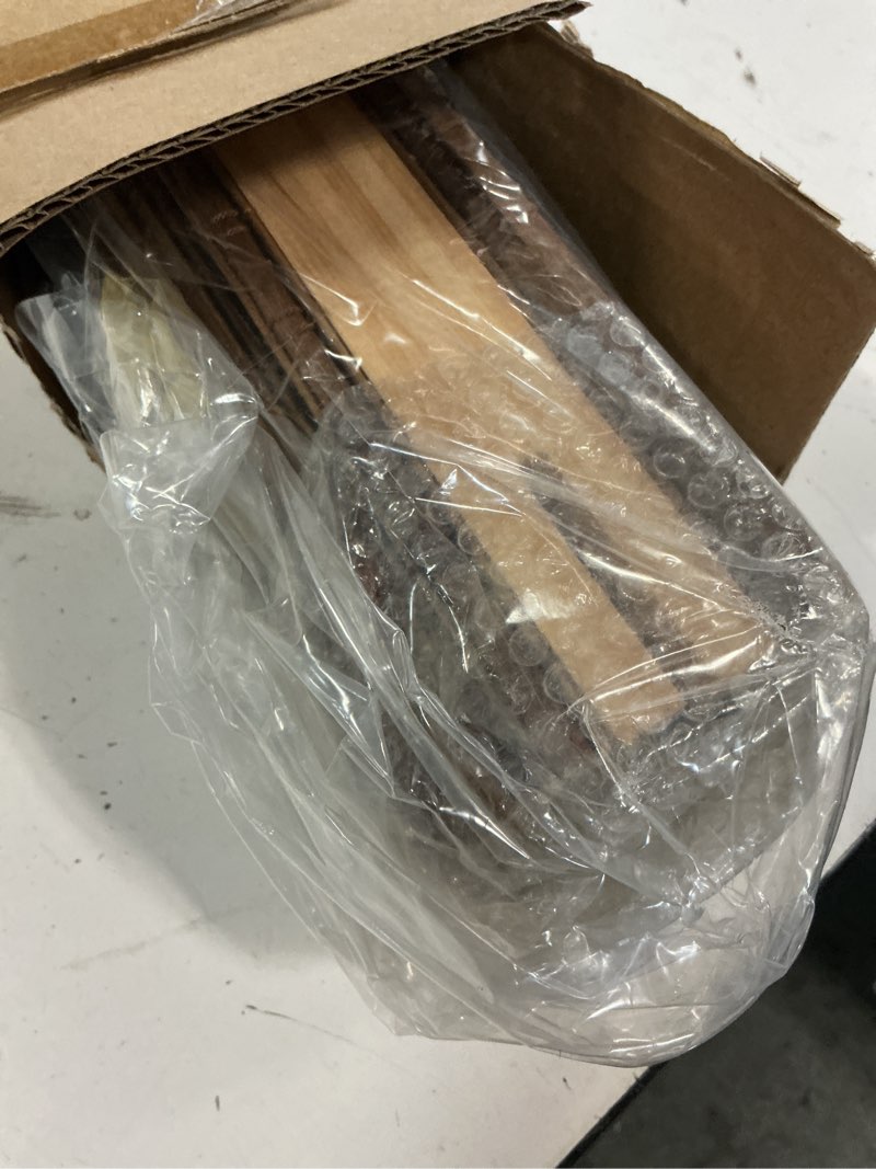 Condition photo showing Good Condition for lazblinds cordless bamboo roman shades, privacy blinds for interior windows, room darkening roll up bamboo blinds for home & patio, 36" w x 64" h, highfield teak pricacy - highfield teak 36" w x 64" h