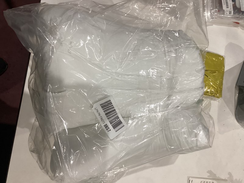 Condition photo showing As Is for miulee throw pillows inserts, 14x36 inch 100% virgin fiber filling bed couch pillows 1 14x36 inch