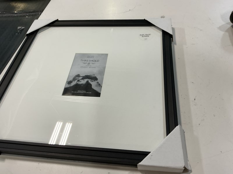Condition photo showing Good Condition for 16.26"x16.26" matted to 4"x6" gallery wall frame black - threshold™ designed with studio mcgee: modern square wall decor