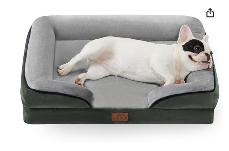Bedsure Orthopedic Dog Bed Medium Size Dogs - Washable Medium Dog Cat Bed Waterproof, Comfort Pet Co