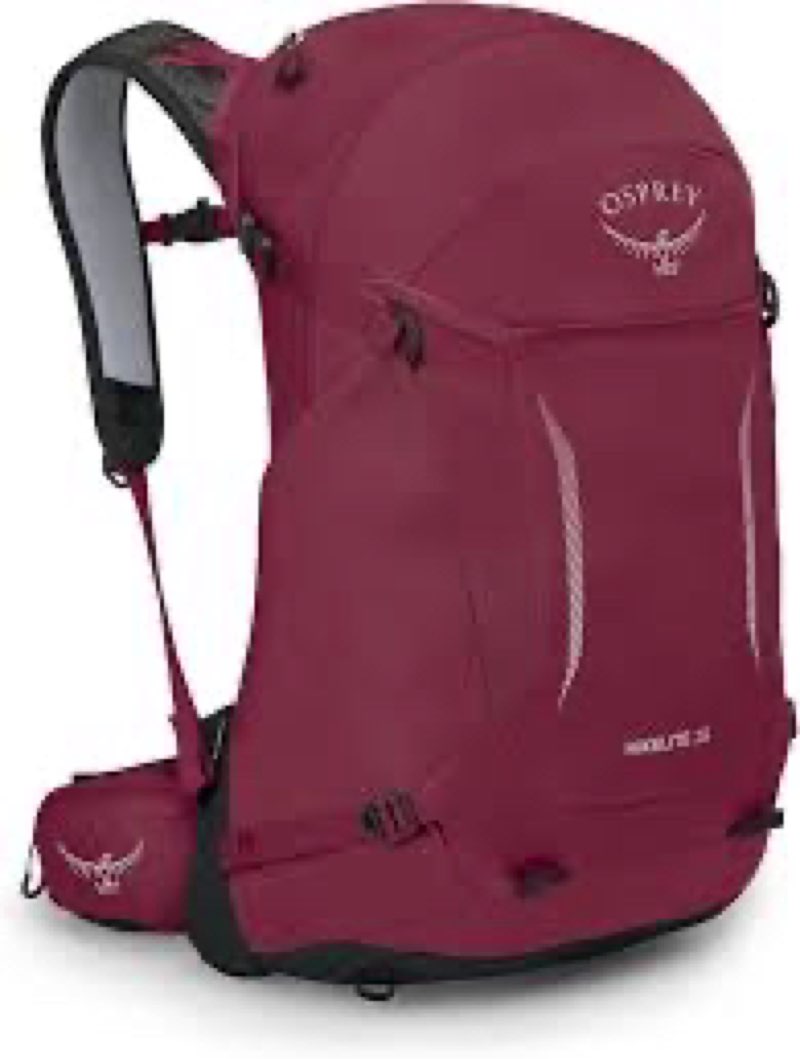 osprey hikelite 32l lightweight hiking backpack - durable travel daypack with rain cover for men and women, chameleon/black, m/l medium-large chameleon/black