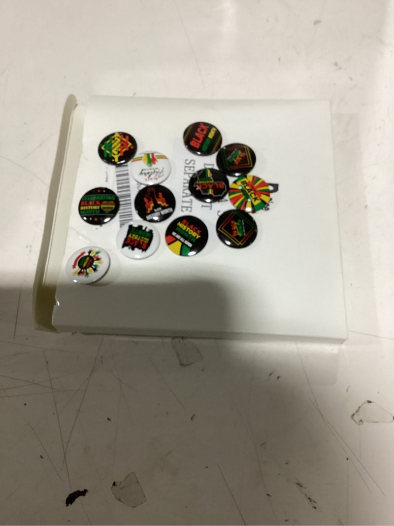 Condition photo showing New/Like New for riceshoot 120 pcs black history month buttons pins bulk 1 inch buttons badge gifts for black history decorations party favors, 30 designs