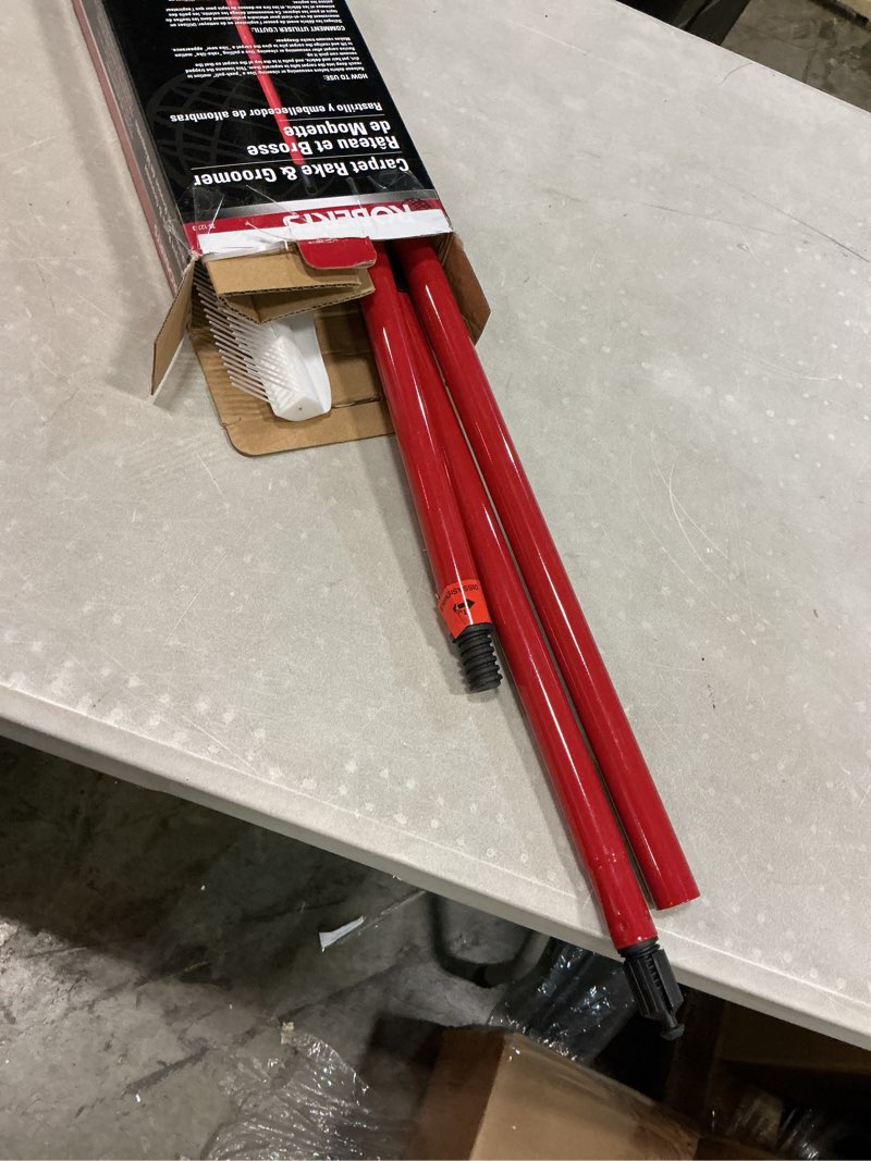 Condition photo showing Good Condition for roberts 12" carpet rake and groomer with 51" handle