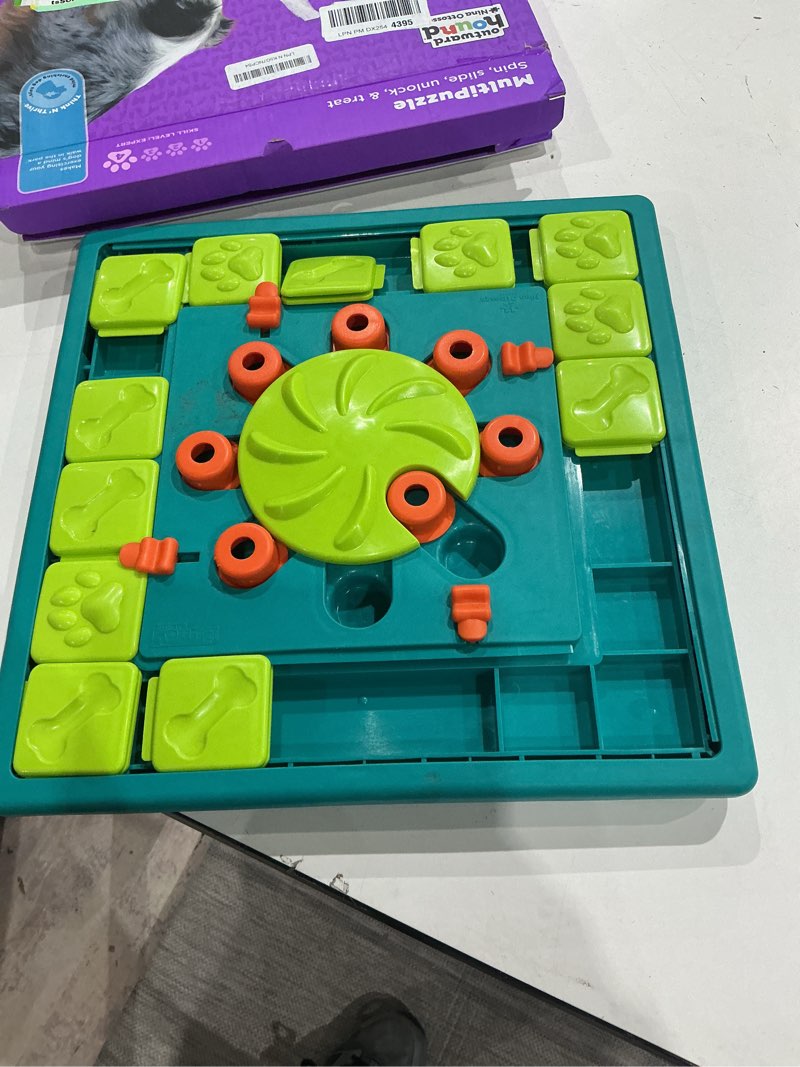 Condition photo showing Good Condition for outward hound by nina ottosson multipuzzle – interactive dog treat puzzle enrichment toy, level 4 expert multipuzzle (green)