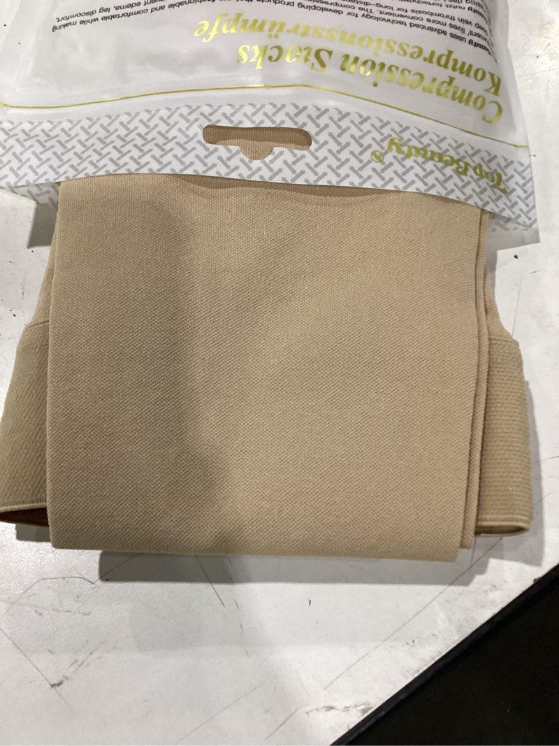 Condition photo showing Good Condition for 20-30mmhg medical thigh high compression stockings for women & men,closed toe graduated compression socks,circulation pressure stockings for varicose veins?edema, dvt l beige*1