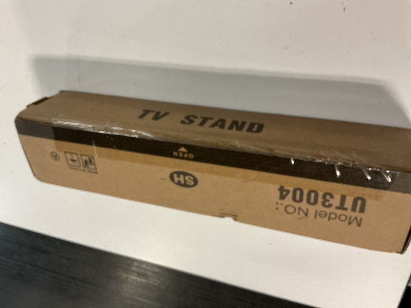 Condition photo showing New/Like New for rfiver table top tv stand with height adjustable tv legs, tv stands base with cable management for most 37 to 86 inch flat or curved tvs, steel tv feet holds up to 150 lbs, max vesa 800x600mm, black