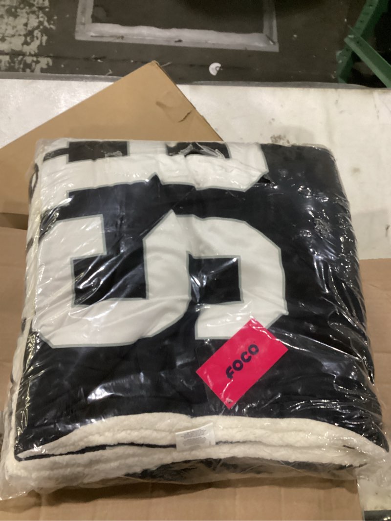 FOCO Las Vegas Raiders NFL Team Property Of Sherpa Fleece Blanket