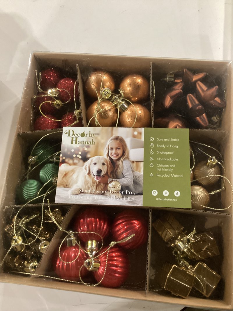 The Holiday AisleÂ® 45ct Small Shatterproof Red Green Gold Christmas Ornaments Set