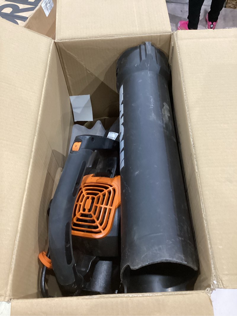 Condition photo showing Good Condition for worx 12 amp trivac 3-in-1 electric leaf blower/mulcher/yard vacuum - wg512