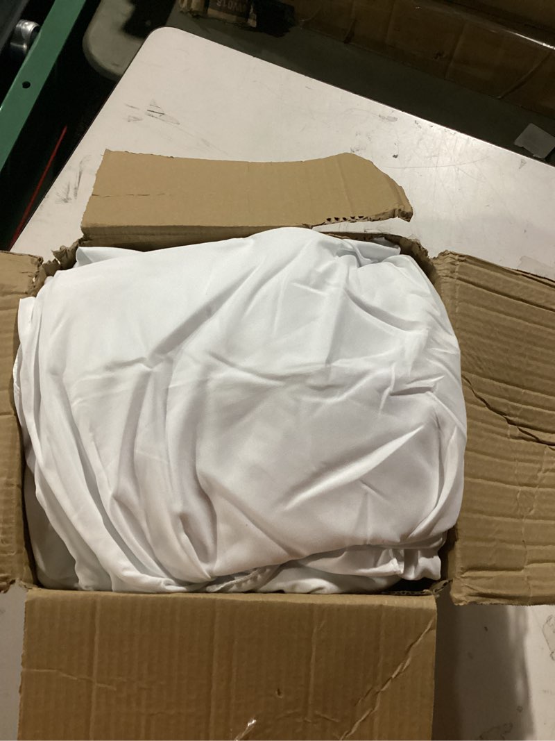 Condition photo showing New/Like New for zpecc flat sheets bulk - 24 pack soft microfiber sheets, bedding essentials with color-coded hem threads for hosts of hotel, motel, rental properties or airbnb (white, twin) twin - 24 pack white