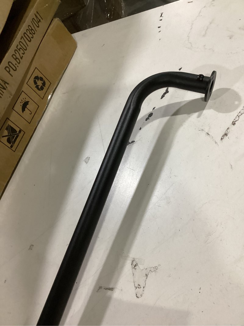 Condition photo showing As Is for (black)room darkening curtain rod, wrap around design, extra-thick 1-inch diameter single drapery rod, extendable metal rod set for the blackout curtains and sheer (antique gold, 28-48\") 28-48\" antique gold