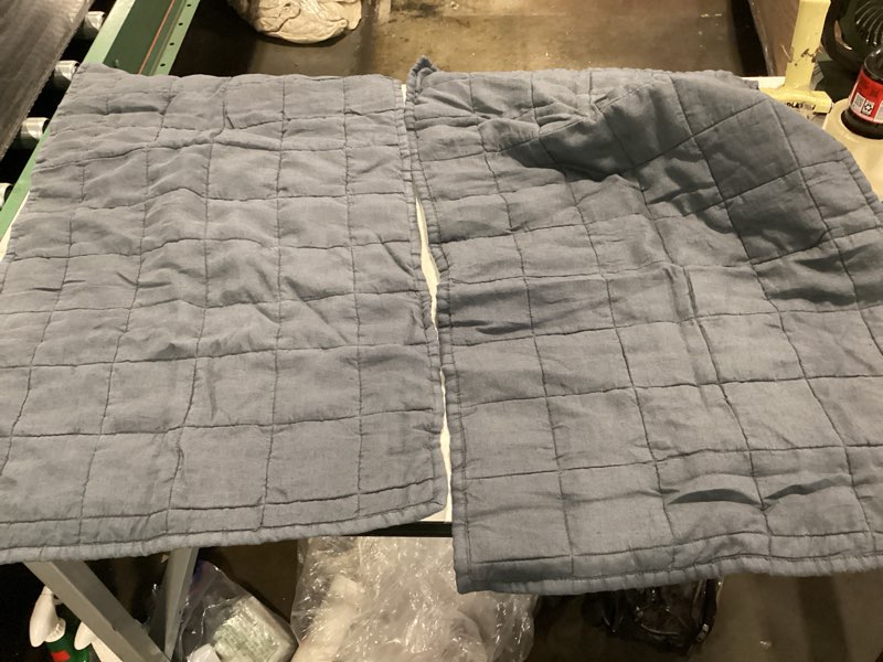 Condition photo showing Good Condition for european linen box quilted sham set, king/cal king, nightfall
