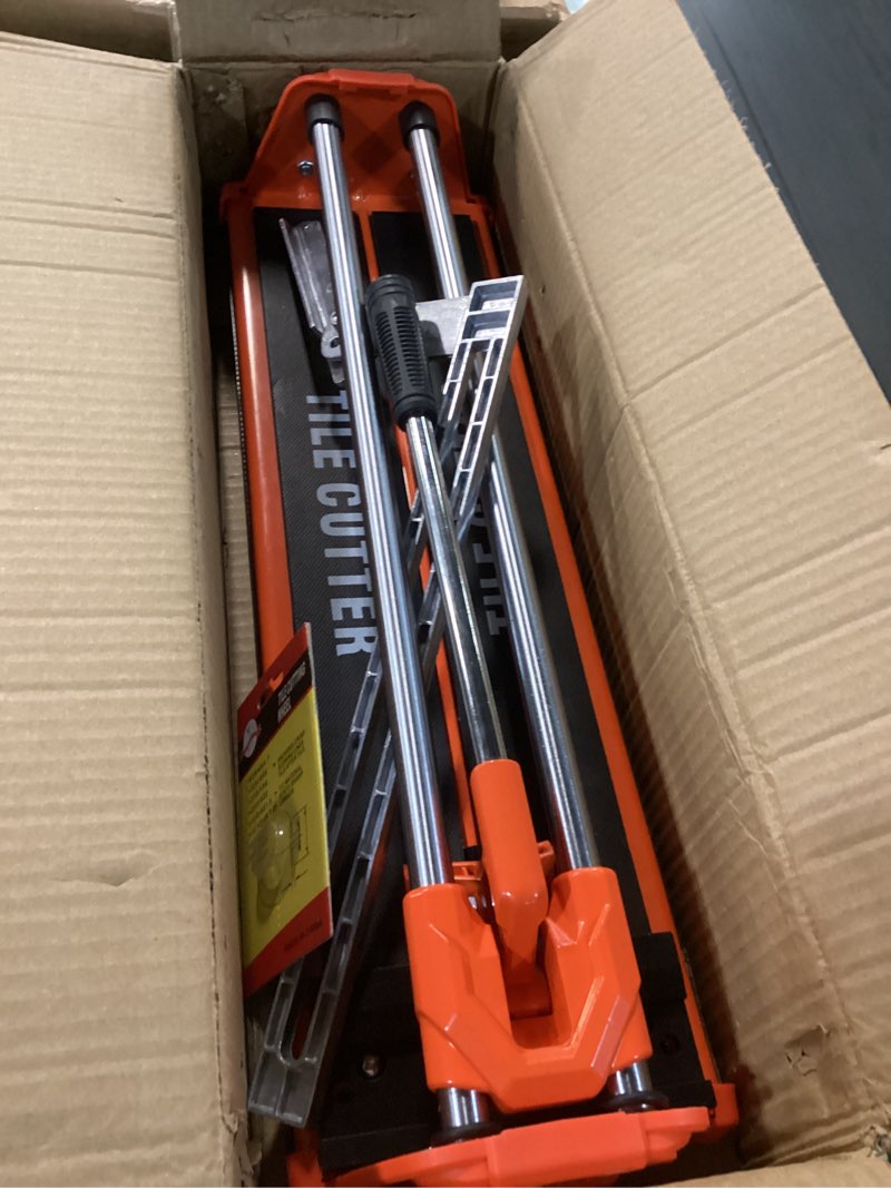 Condition photo showing Good Condition for vevor 17-inch manual tile cutter for wall & polished tiles,double rails for precise cutting, tungsten carbide wheel,non-slip handle,anti-displacement pressure rod,precise cuts for pros & beginners 17 inch double rails