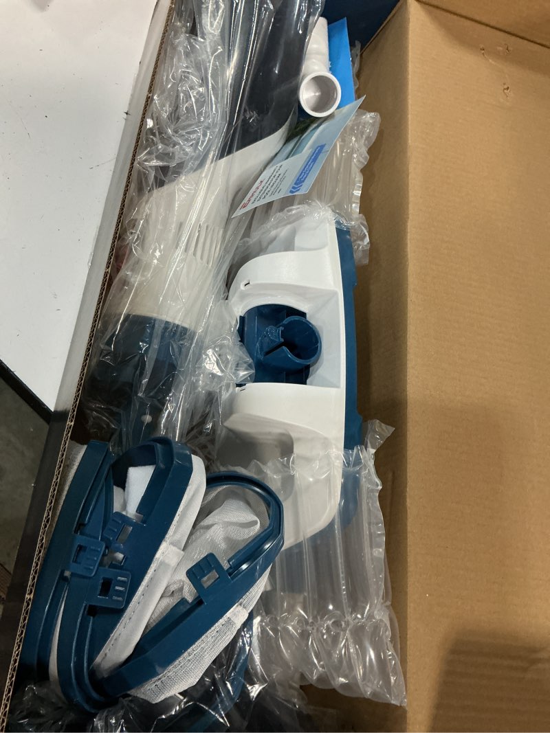 Condition photo showing Good Condition for enhulk pool vacuum for above ground pool, upgraded 13.4" wide head & telescopic pole, 18.5 gpm powerful suction, 60 mins runtime, cordless handheld rechargeable pool cleaner for inground pools, pc15 pc15 blue