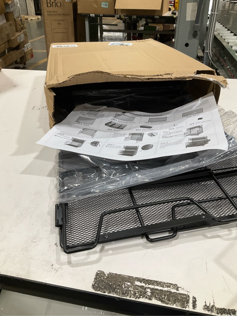 Condition photo showing Good Condition for Metal wire office desk storage shelf