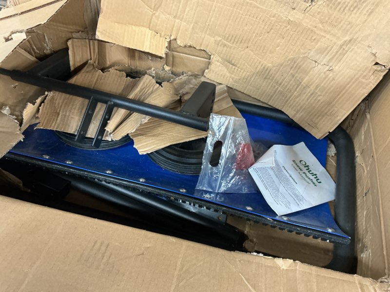 Condition photo showing As Is for Ohuhu Snow Shovel for Driveway: 2026 Upgraded Heavy Duty Adjustable Angle Wheeled Metal Snow Shovels with 30"x12" Large Blade for Snow Removal, Snow Pusher with Wheels Efficient Remove Tool