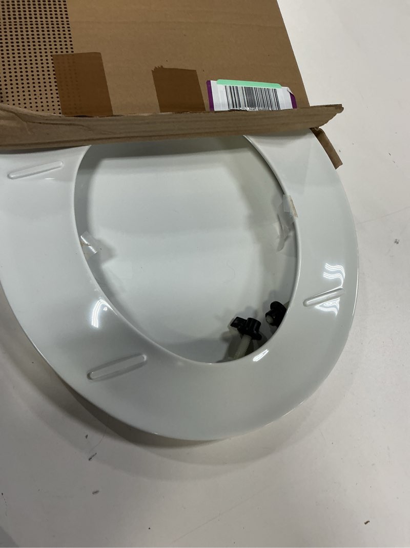 Condition photo showing As Is for Bemis 70 Durable Plastic Toilet Seat, Round, White