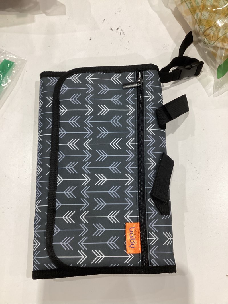 Condition photo showing Good Condition for kopi baby portable diaper changing pad-baby diaper changer travel bag with wipes pocket, smart design portable changing mat, infant travel station kit, gift for newborn girl & boy-black arrows, modern