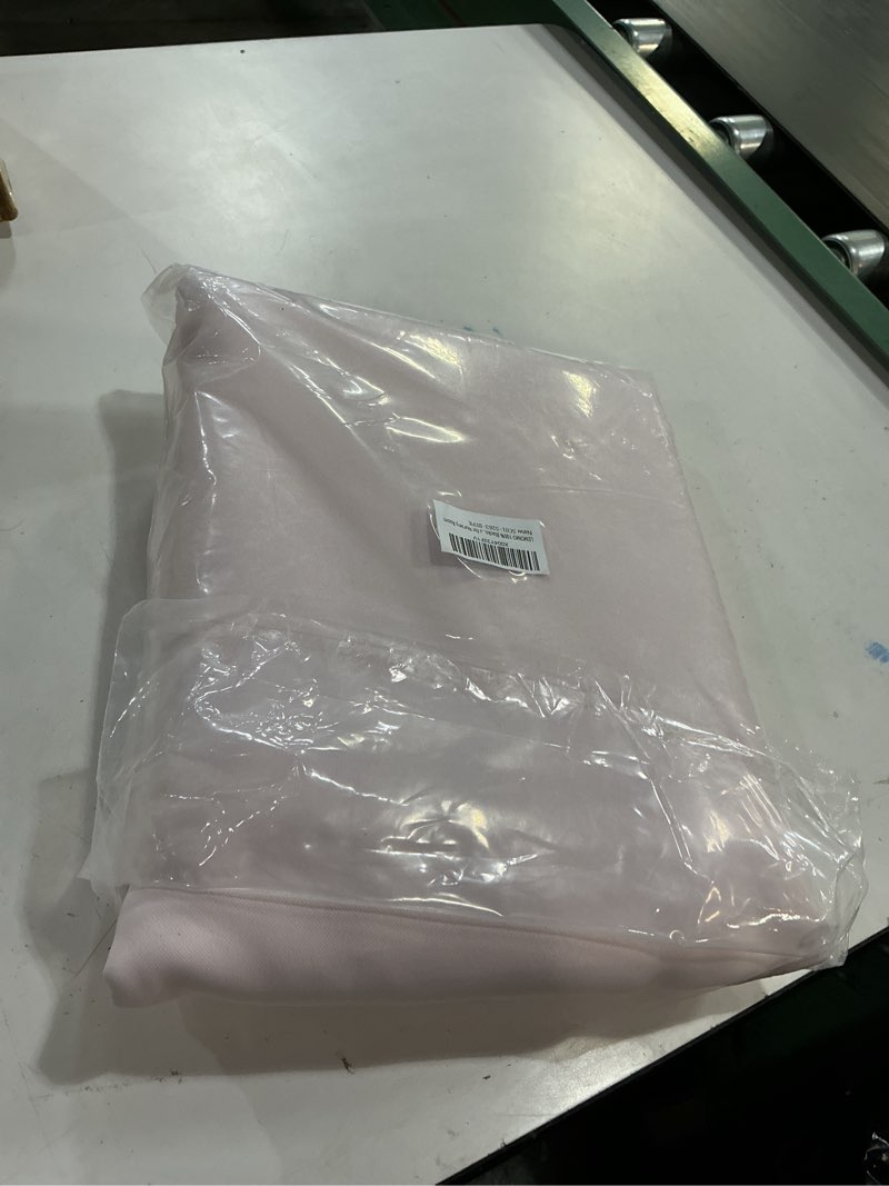 Condition photo showing Good Condition for lemomo 100% blackout curtains 52 x 63 inches long thermal insulated baby pink curtains with black li