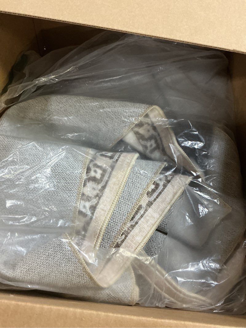 Condition photo showing Good Condition for Washable 2x3 Entryway Area Rug - Neutral Kitchen Rug Runner Vintage Soft Floor Mat Non Slip Indoor Farmhouse Carpet for Bathroom Living Room Bedroom (2 X 3, Beige)