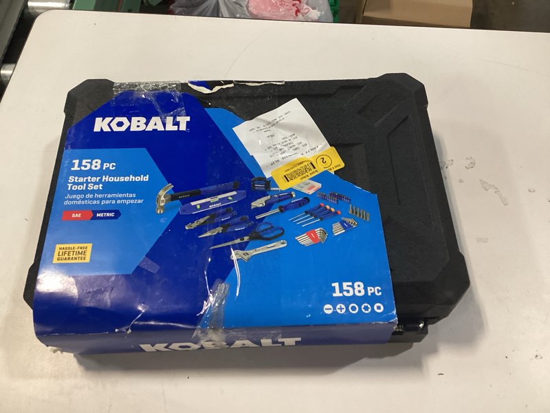 Condition photo showing Good Condition for kobalt 158 -piece blue household tool set with folding case