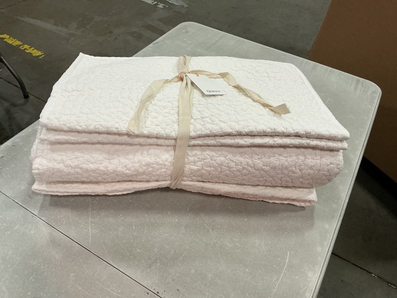 Condition photo showing Good Condition for quince organic cotton hand stitched quilt set king 