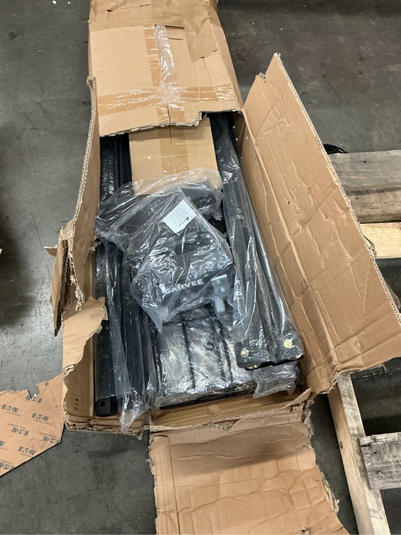 Condition photo showing Good Condition for Overhead Garage Lift Storage Rack, 4x4 Ft, Heavy-Duty Steel Ceiling Mounted Garage Ceiling Rack