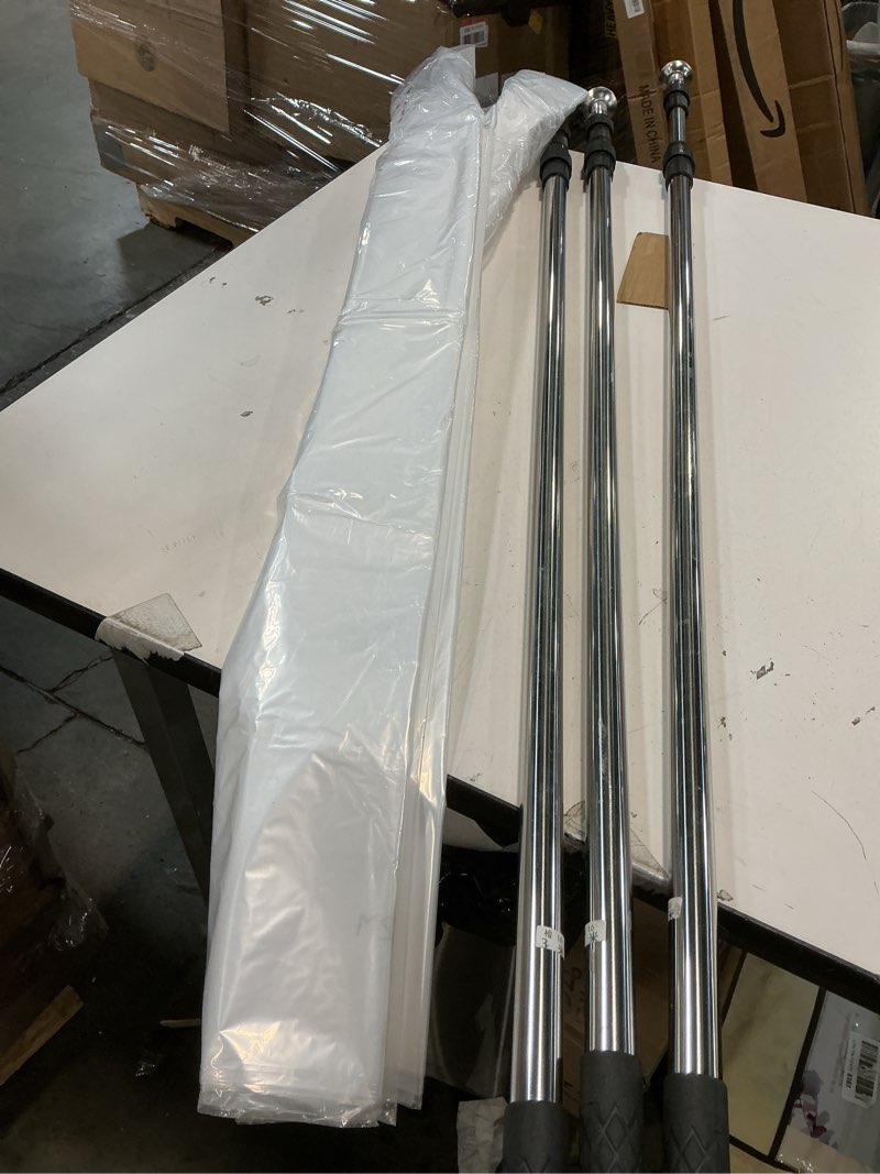 Condition photo showing As Is for (Incomplete )9.5FT Dust Barrier Poles Kit, 4 Pack Dust Barrier System with 32FT x13FT Sealed Plastic Sheet, 2 Zipper Doors & Carry Bag, Ideal for Home Renovation, Painting, Commercial Remodeling