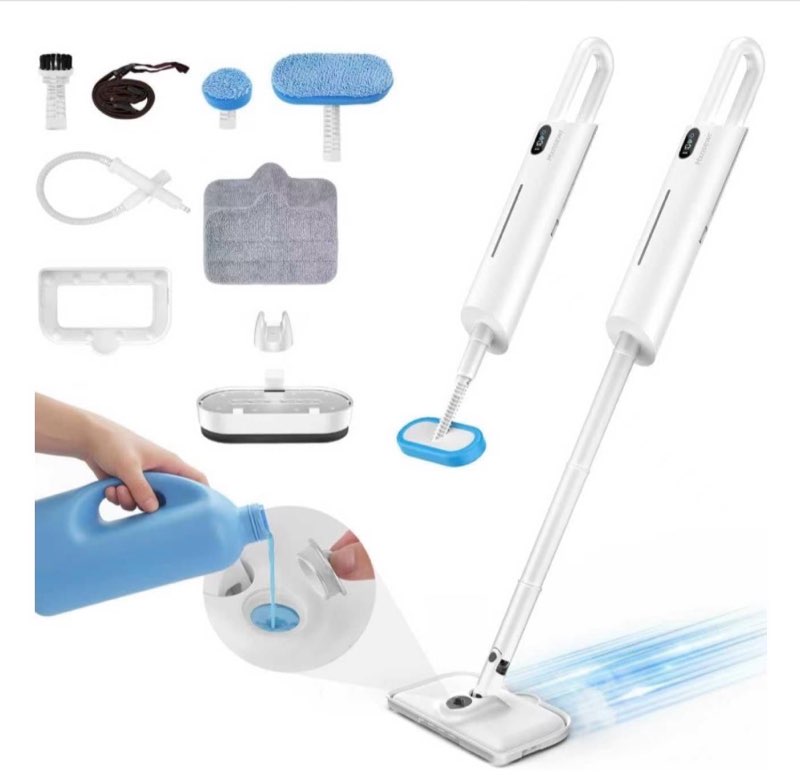 Steam Mop All-in-one for Floor Cleaning, MultiPurpose Steam Cleaner(White)