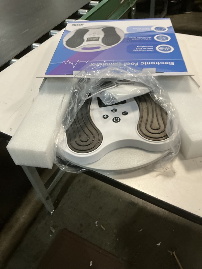 Condition photo showing Good Condition for ems foot massager for neuropathy, nmes foot stimulator for neuropathy feet nerve fsa&hsa eligible item electric foot massager for circulation and pain relief with 4 tens unit muscle stimulator pads white