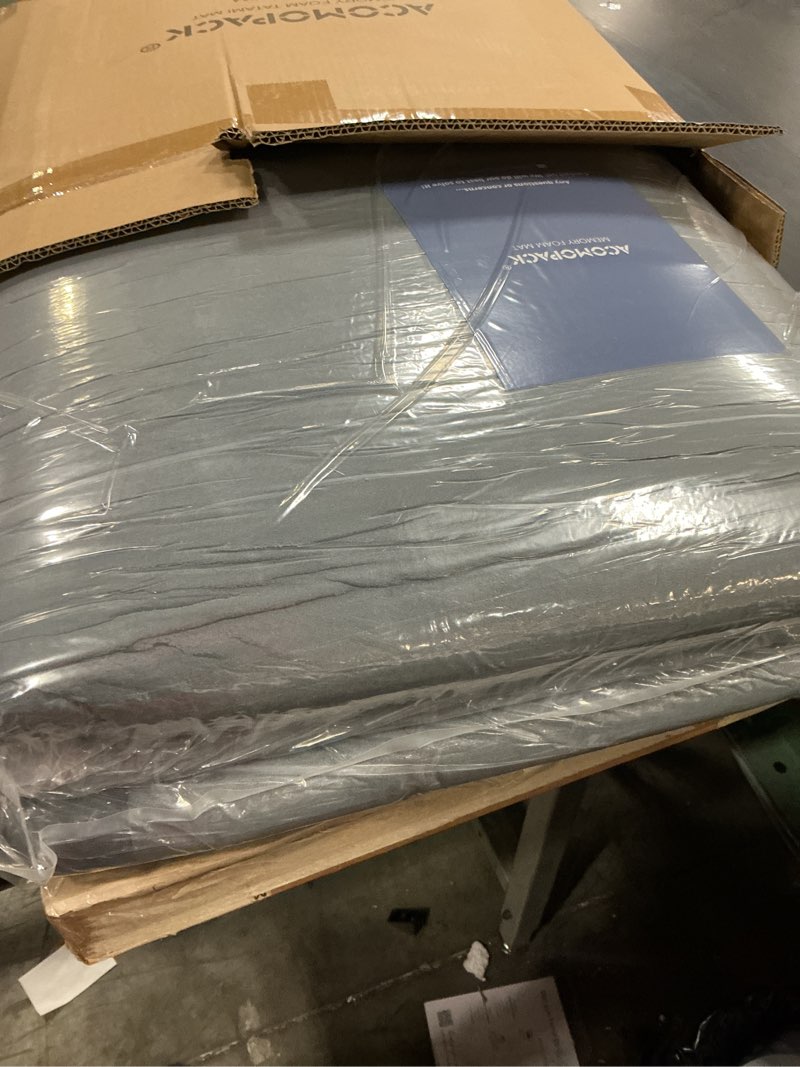 Condition photo showing New/Like New for acomopack baby play mat for floor 1.3" thick memory foam play mat 59"×71" tummy time crawling with non-slip bottom for living room,nursery,soft velvet playpen mats for kids,infants?dark grey? dark grey 59"×71"