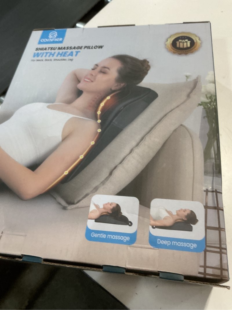 Condition photo showing New/Like New for comfier cordless back massager with heat,vibration & shiatsu neck back massager for pain relief deep tissue,rechargeable nekc shoulder massager portable,gifts for mom dad cordless neck and back massager