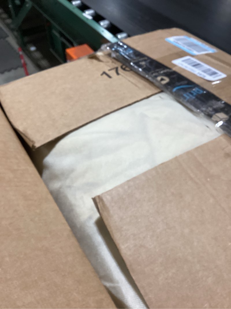 Condition photo showing New/Like New for 6 Pack Dark Champagne Tablecloths for Rectangle Tables 6ft, Wrinkle Resistant Champagne Table Cover Fitted Stretch Table Cloth with Pleated Ruffle Skirts for Party Banquet Dining Birthday Wedding Dark Champagne 72" x 30" (6FT-6 Pack)