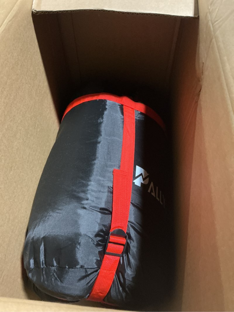 Condition photo showing As Is for 0 Degree Sleeping Bag Cotton Flannel Sleeping Bags for Adults Cold Weather Camping Winter Zero Degree Warm Weather Big and Tall 0F Navy Right Zip