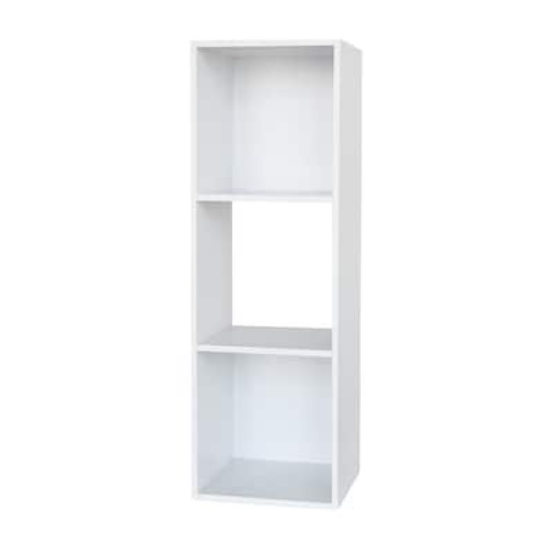 style selections 35.9-in h x 12.24-in w x 11.63-in d white stackable wood laminate 3 cube organizer