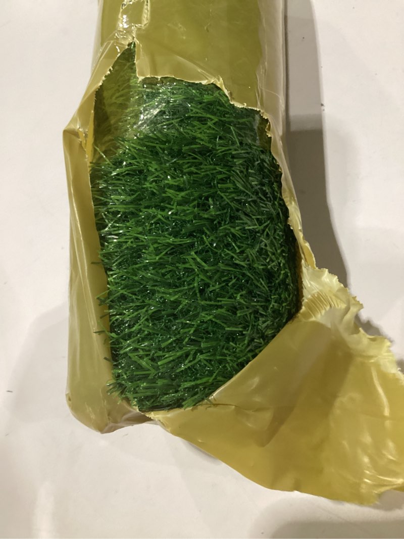 Condition photo showing Good Condition for artificial grass table runner realistic synthetic turf waterproof durable green fake grass for wedding party birthday home garden indoor outdoor table decor-12x72 inches 12*72 inches