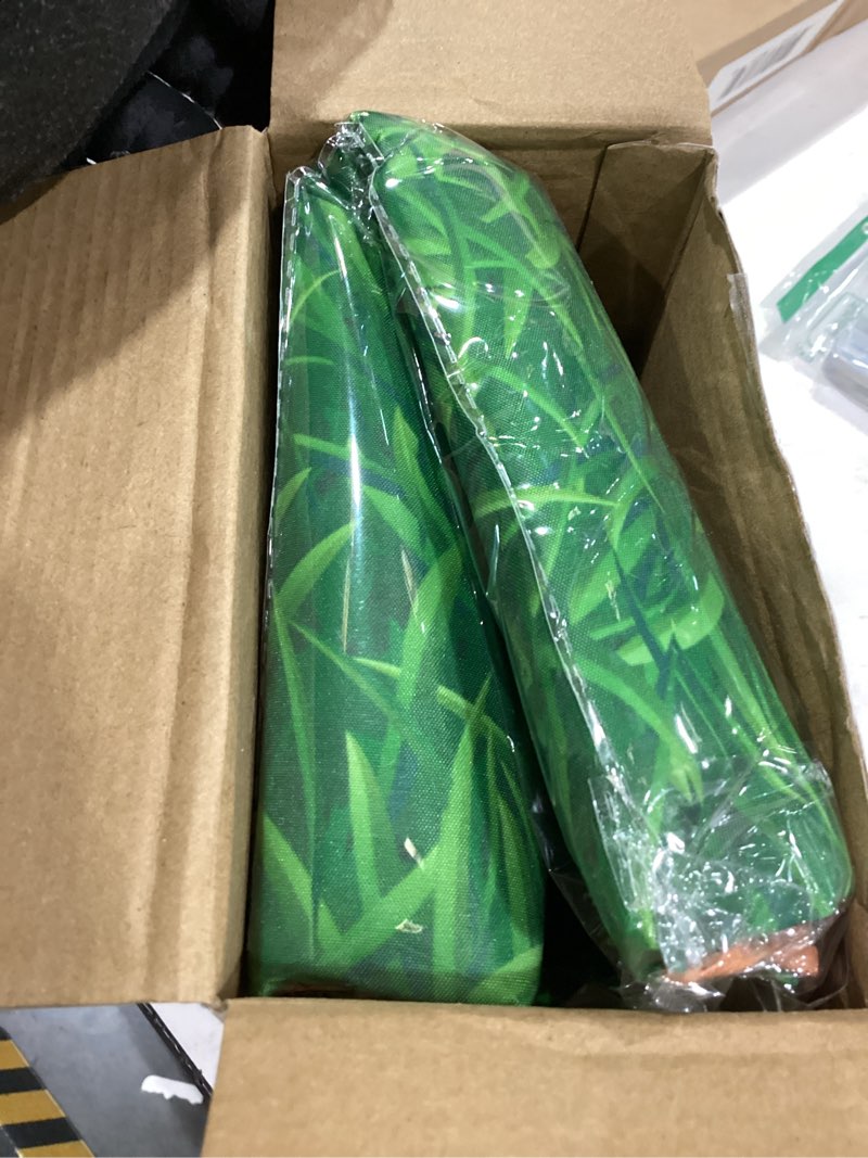 Condition photo showing Good Condition for vitalcozy 7pcs vbs 2026 safari party decorations jungle rainforest themed party porch banners green rug green foil fringe backdrop curtains for wild animals birthday photo background entryway decor