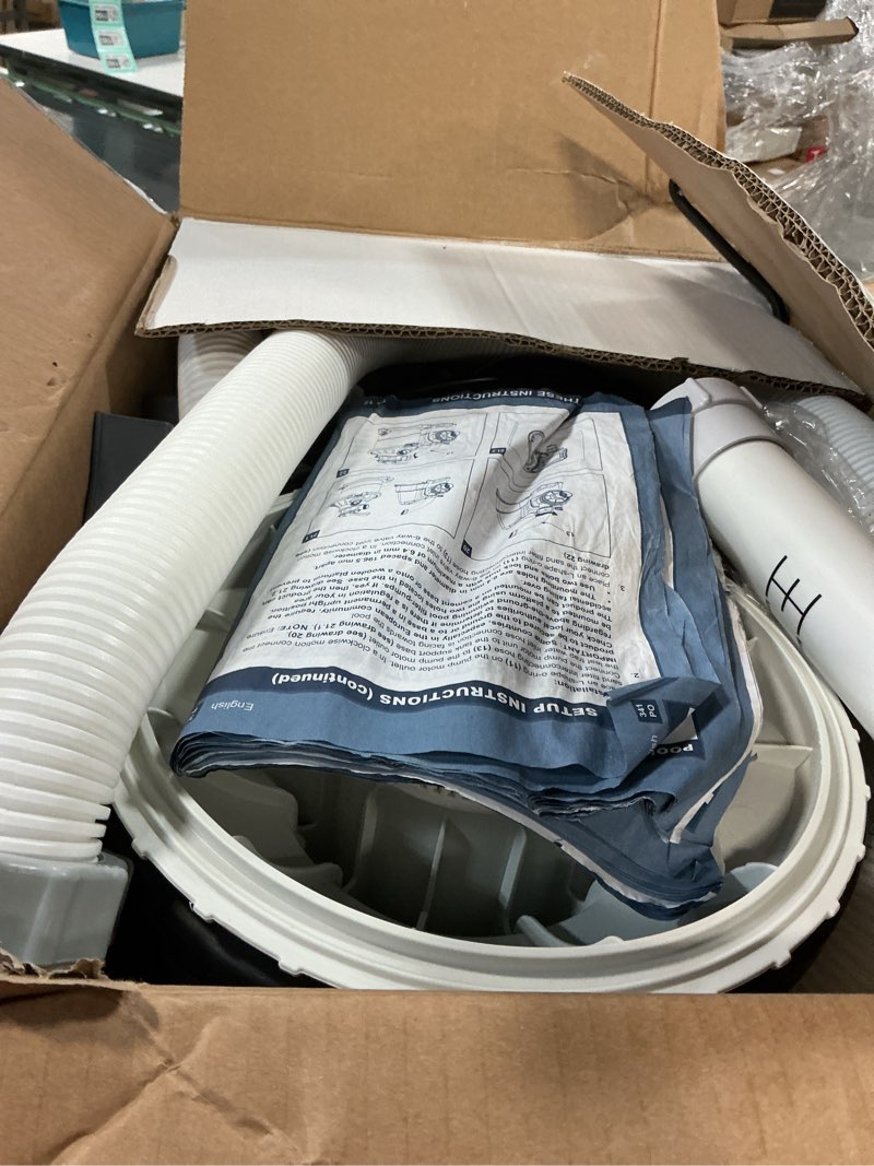 Condition photo showing As Is for INTEX SX1500 Krystal Clear Sand Filter Pump: 1500 GPH Pump Flow Rate – Improved Circulation and Filtration – Easy Installation 10in Sand Filter Pump