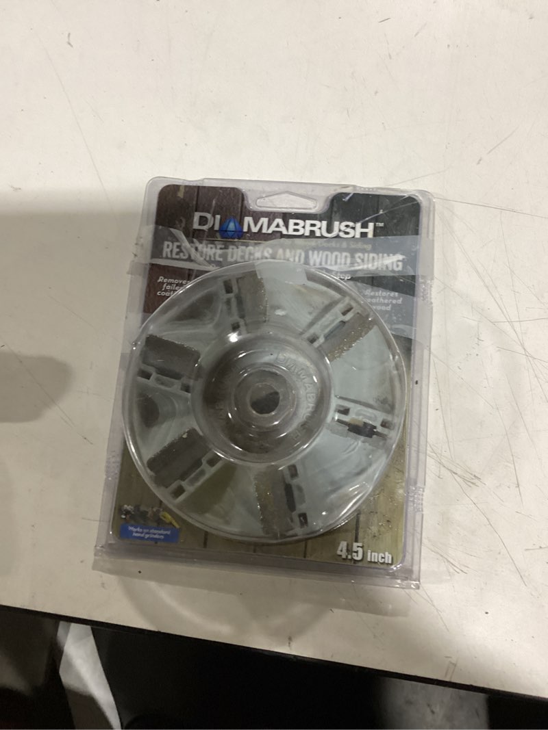 Condition photo showing New/Like New for diamabrush diamond grit 4-1/2-in grinding/sharpening wheel accessory