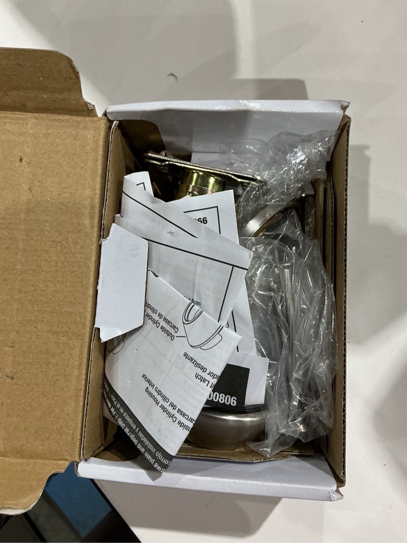 Condition photo showing Good Condition for hyper tough keyed entry single cylinder deadbolt lock, stainless steel finish